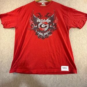 Georgia Bulldogs T Shirt Mens XL Red NCAA UGA Tri-Lake Sportswear Graphic Tee